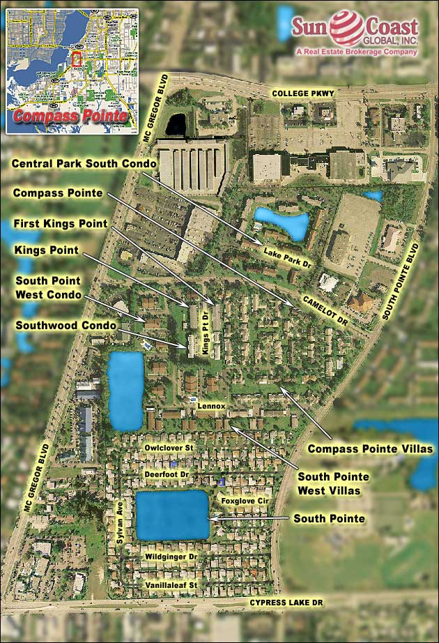 Compass Pointe Overhead Map